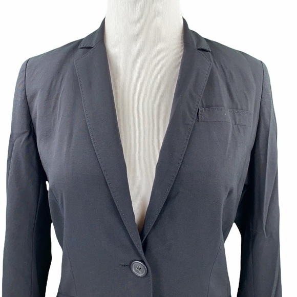 J. Crew Black Virgin Wool Single Button Career Blazer - Picture 2 of 16